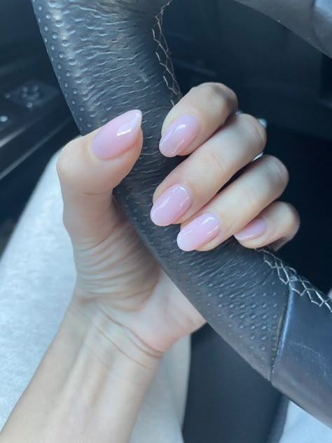 Bubblegum Pink Nails, New Balance Trainers, Balance Trainers, Subtle Nails, Simple Gel Nails, Basic Nails, Soft Nails, Round Nails, Pretty Designs