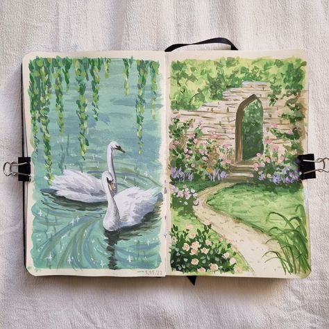 All Posts • Instagram Travel Art Journal, Oil Pastel Art, Gouache Art, Dirty Water, Watercolor Art Lessons, White Swan, Nature Art Painting, Cute Doodle Art, Art Inspiration Painting