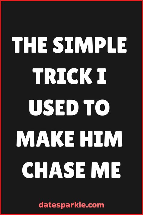 Discover the simple trick I used to make him chase me! 🌟 Are you tired of constantly pursuing someone who doesn't seem interested? It's time to switch things up and become the one they're chasing. This sneaky little tactic worked wonders for me, and now I want to share it with you! Say goodbye to feeling like you're always initiating everything - let's make them do the chasing instead. Get Him To Chase You, I Won’t Chase You Quotes, How To Make Her Chase You, Don’t Chase Him, Do Not Chase Attract, Make Him Chase You, Play Hard To Get, Get A Girlfriend, Get A Boyfriend