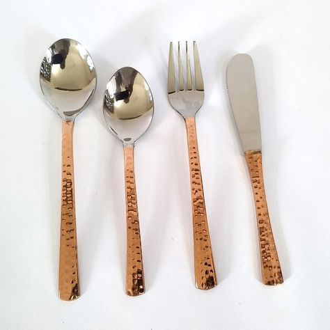 Pure Copper Stainless Steel Flatware, Traditional Kitchen Cutlery Set, Dinnerware foProduct Name :- Pure Copper Stainless Steel Item Size :- 6.5, 7, 7.5 Inch Item Color :- Silver Brown Item Design :- Hammered, Item Quantity :- According Your Choice Country / Region of Manufacture :- Pakistan Pure Copper Stainless Steel Flatware Utensils, Dinnerware Serveware Spoon Sets Fork Spoon Knife Set, Tableware Kitchen Gift 4 Piece Setsr Party Spoon Fork Knife, Modern Silverware 8 Piece Sets #tabl... Copper Spoon, Copper Flatware, Copper Anniversary Gifts, Spoon Knife, Kitchen Cutlery, Kitchen Dinnerware, Cutlery Sets, Fork Set, Stainless Steel Cutlery