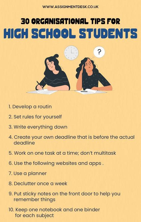 how to stay organized in high school
the best organizer for high school students
checklist to help students stay organized
how to be organized for school
how to organize school work at home
how to be organized for school college or life
how to organize school work for high school
importance of being organized for students Daily Routine For High School Students, Desk Checklist For Students, Desk Checklist, Academic Success, Ways To Earn Money, Multi Tasking, In High School, High School Students, Earn Money
