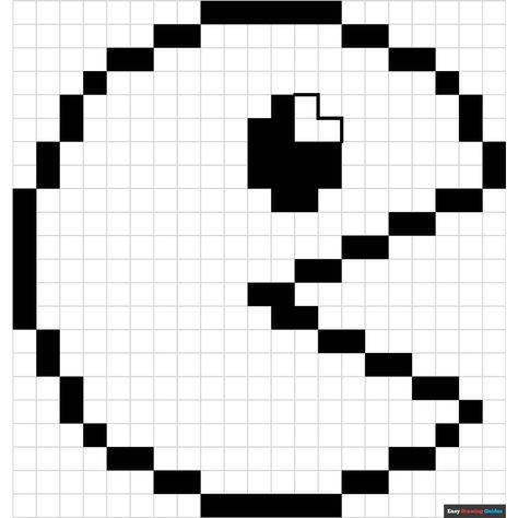 Free Pacman Pixel Art Coloring Page for Kids Pacman Printables Free, Pixel Art Coloring, Coloring Pictures For Kids, Easy Drawing Guides, Drawing Guides, Popular Cartoons, Kids Print, Printable Coloring Sheets, Drawing Tutorial Easy