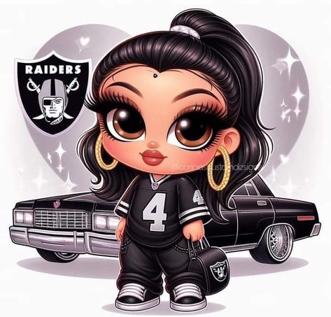 Cholo Drawing, Oakland Raiders Wallpapers, Female Warrior Tattoo, Raiders Wallpaper, Raiders Stuff, Cowboy Images, Raiders Girl, Las Bratz, Chola Style