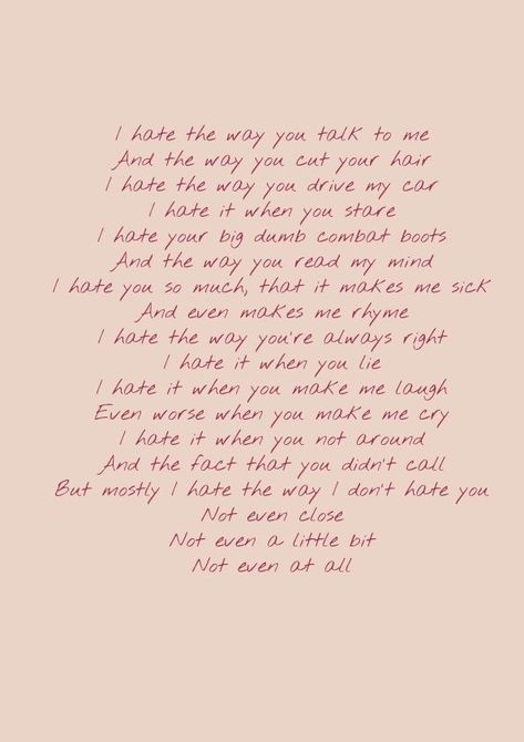 When Words Fail Music Speaks, When Words Fail, Cute Captions, 10 Things I Hate About You, You Poem, You Make Me Laugh, You Lied, Romantic Love Quotes, I Hate You