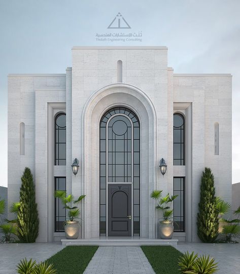 Neoclassical Exterior Design, Classic Building Facade Architecture, Modern Neoclassical Architecture, Classic Villa Exterior, Church Building Design, Facade Architecture Design, Classic House Exterior, Classic Villa, Classic House Design