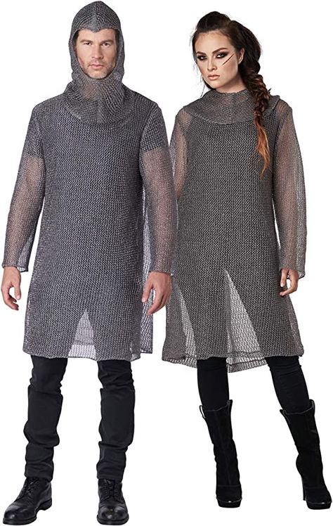 Amazon.com: California Costumes Metallic Knit Chainmail Tunic and Cowl Adult Costume : Clothing, Shoes & Jewelry California Costumes, Knight Costume, Book Week Costume, Metallic Knit, Medieval Costume, Dark Outfits, Costume Store, Costume Collection, Book Week