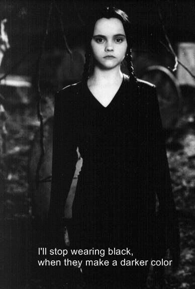 Wednesday Addams, A Quote, Black And White, Hair, White, Black, Color