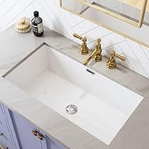 Square Bathroom Sink, Ceramic Bathroom Sink, Bathroom Faucets Chrome, Ceramic Undermount Sink, Ceramic Bathroom, Undermount Bathroom Sink, Plumbing Fittings, Plumbing Bathroom, Chrome Bathroom