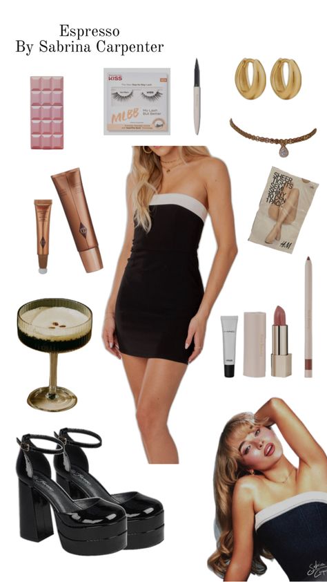 Halloween costumes inspired by music. This take is on Espresso by Sabrina Carpenter. Sabrina Costume, Halloween Costumes Brunette, Singer Costumes, Cute Group Halloween Costumes, Sabrina Carpenter Outfits, Pretty Halloween Costumes, Holloween Costume, Famous Outfits, Halloween Costume Outfits