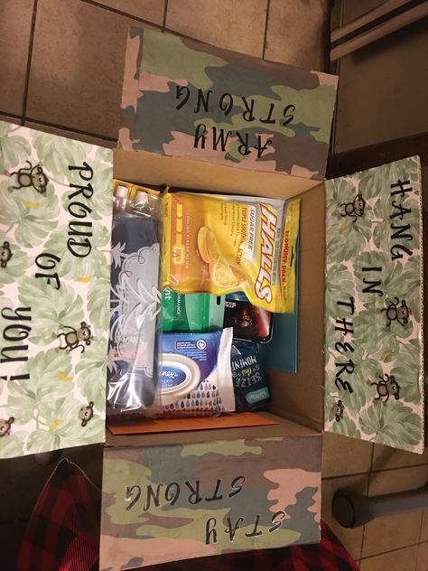 Army Care Package Army Care Package Ideas, Army Care Package, Care Package Ideas, Package Ideas, Basic Training, Army Men, Care Package, Packaging, Quick Saves