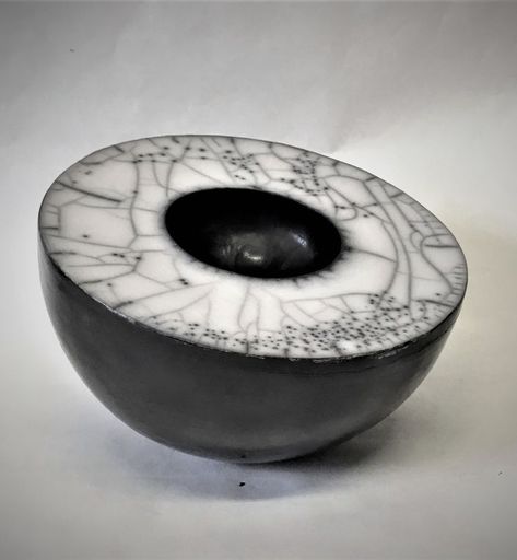 Naked Raku and terra sigilatta double bowl. 20cm x 14cm Naked Raku Ceramics, Raku Ceramics, Raku Pottery, Bowl, Ceramics