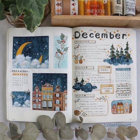 𝐿𝑜𝑙𝑎 ☾ on Instagram: "🌲♥︎ Ending the journey of my 2022 bullet journal here. It was a great a year, thank you being here with me, thank you for every like and comment💖 Already working on my January’s bullet journal, can’t wait to share with you next year haha🙊" January Spread Ideas, January Journal Spread, Boju Journal, Planner Doodles, Diary Design, My 2022, Bullet Journal Ideas Templates, Creating A Bullet Journal, Bullet Journal Mood Tracker Ideas