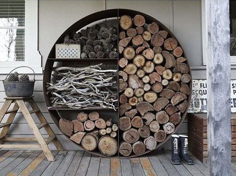 Nifty Firewood Storage | Six Different Ways Cabin Remodel, Firewood Rack, Firewood Storage, Green Acres, Winter Mood, Into The Wood, Into The Woods, Wood Storage, Outdoor Fire