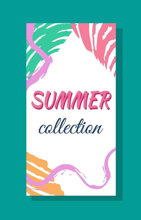 Summer collection ad trendy vertical retro poster Summer Poster, Poster Poster, Label Design, Retro Poster, Summer Collection, New Collection, Vector Free, Clip Art, Quick Saves