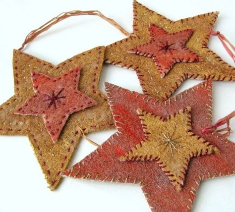 35 Rustic DIY Christmas Ornaments Ideas Christmas Ornaments Ideas, Ornaments Ideas, Rustic Christmas Ornaments, Star Ornaments, Rustic Ornaments, Prim Christmas, Navidad Diy, Primitive Crafts, Rustic Christmas Tree