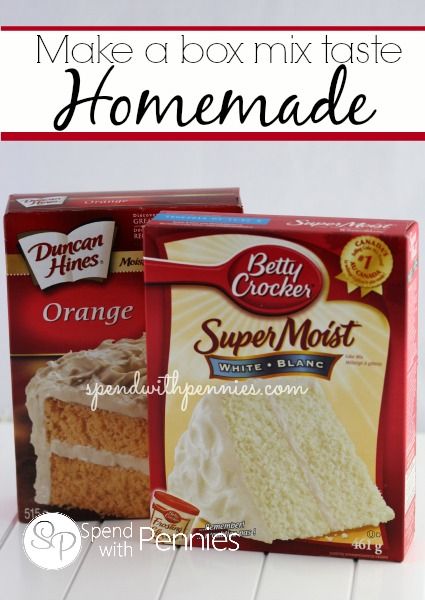 Cake Mix Taste Like Homemade, Box Cake Mix Taste Homemade, Cake Mix Taste Homemade, Make Box, Cake Mixes, Spend With Pennies, Box Cake Mix, How To Make Box, Cake Mix Recipes