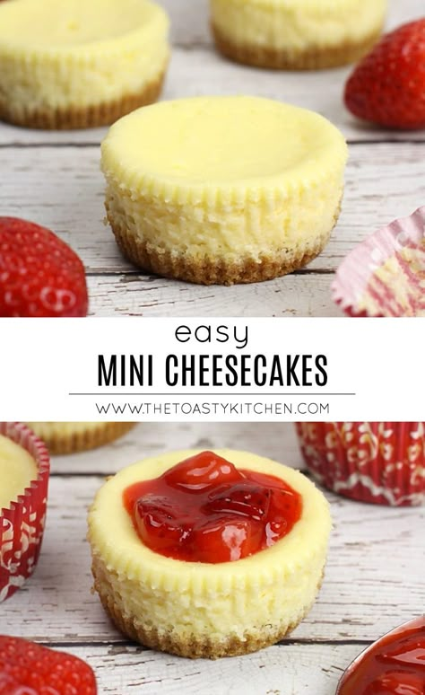 Tiny Tarts Mini Desserts, Cheesecake In Cupcake Liners, Mini Cupcakes Ideas, Cherry Cheesecake Cupcakes, Easy Mini Cheesecake Recipe, Easy Mini Cheesecakes, Cheesecake Cupcakes Recipe, Mini Cheesecakes Easy, Homemade Cherry Pies