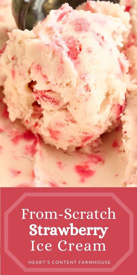 Old Fashioned Homemade Ice Cream, Homemade Ice Cream Recipes Machine, Homemade Peach Ice Cream, Best Homemade Ice Cream, Homemade Strawberry Ice Cream, Strawberry Ice Cream Recipe, Ice Cream Recipes Machine, Old Fashioned Ice Cream, Easy Ice Cream Recipe