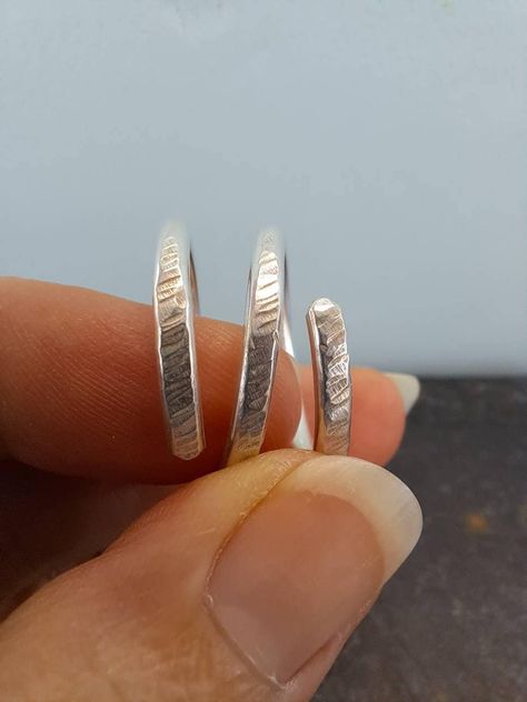 Hammered silver jewelry