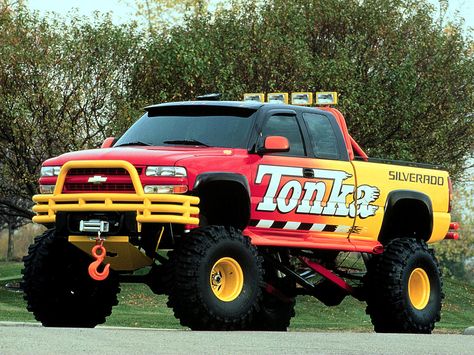 Chevrolet Silverado Tonka Truck Concept: I used to play with tonka! Truck Concept, Tonka Trucks, Chevy 4x4, Chevy Classic, Pinned Post, Tonka Truck, Mud Trucks, Classic Chevrolet, Boys Toys