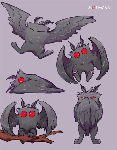 foresterrr drew the cutest Mothman ever! Mothman Cartoon, Kawaii Mothman, Mothman Pfp, Cute Mothman, Desert Bluffs, Moth Man, Motivational Quotes For Work, Quotes For Work, Creature Drawings