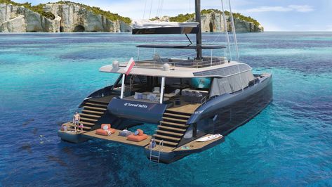 Sunreef sells first 29.3m Sunreef 100 Eco Sunreef Yachts, Yacht Builders, Yacht For Sale, Yacht Design, Air Conditioning System, Power Boats, Sailing Yacht, Unique Features, Luxury Yachts