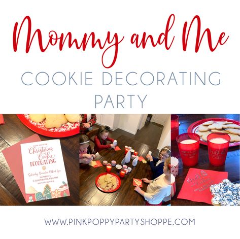 Mommy And Me Event Ideas, Refrigerated Cookie Dough, Christmas Party Crafts, Creative Party Ideas, Cookie Decorating Party, Decorating Party, Pink Poppy, Birthday Party Activities, Fun Birthday Party