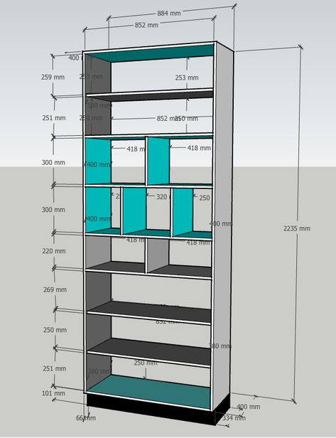 Standard Bookshelf Dimensions, Built In Bookshelves Measurements, Bookshelf Measurements, Bookshelf Size, Diy Bookshelf Plans, Wooden Shelf Design, Bibliotheque Design, Carpentry And Joinery, Library Designs