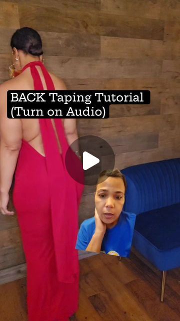 Back Taping Tutorial because I'm not a hater.  Also you dont have to do this...this is just what I did.  Comment link to get link to tape... | Instagram Fashion Tape How To Use, Body Tape Hacks, How To Tape Large Breast, Bra Tape, Fashion Tape, Back Fat, Turn Ons, On Instagram, Clothes