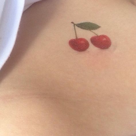 ❥Pinterest | Sortofgirly☽ ☼☾ Cherry Tattoo, Cherry Tattoos, Cute Tats, Aesthetic Tattoo, Dream Tattoos, Mountain Dew, Black Mamba, Skin Art, Piercing Tattoo