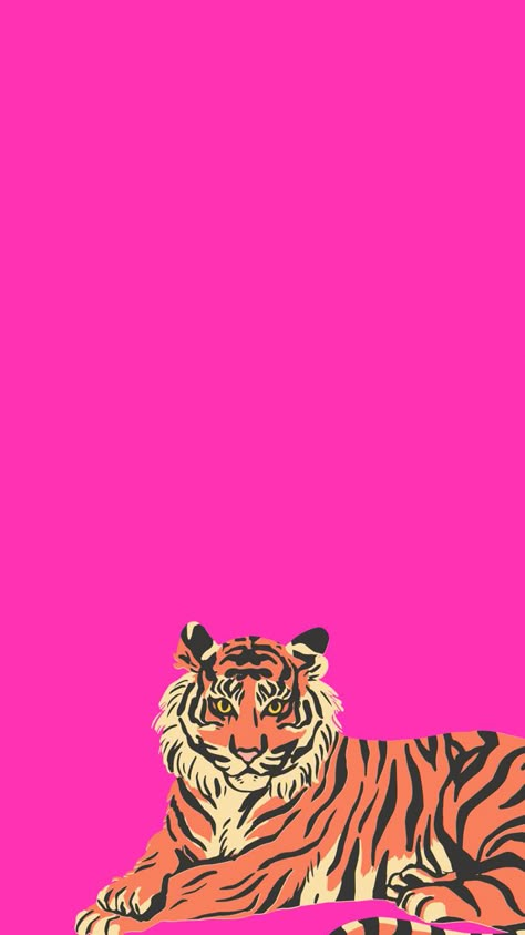 Tiger Preppy, Phone Backgrounds Pink, Backgrounds Pink, Tiger Wallpaper, Pink Tiger, Iphone Lockscreen Wallpaper, Wallpapers Images, Preppy Wallpaper, Phone Wallpaper Patterns