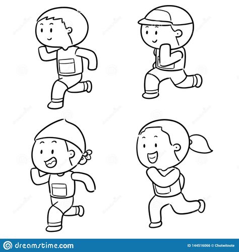 Running Cartoon Drawing, Running Drawing, Running Body, Running Vector, Running Cartoon, Person Running, Outline Images, Hand Doodles, Cartoon Doodle