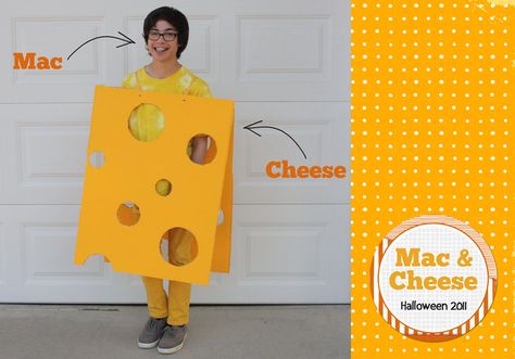 Mac & Cheese_edited blog RZ-2_edited-1 Diy Cheese Costume, Cheese Halloween Costume, Cheese Costume, Sheep Costumes, Diy Cheese, Thanksgiving School, Food Costumes, Diy Costumes Kids, Mouse Costume