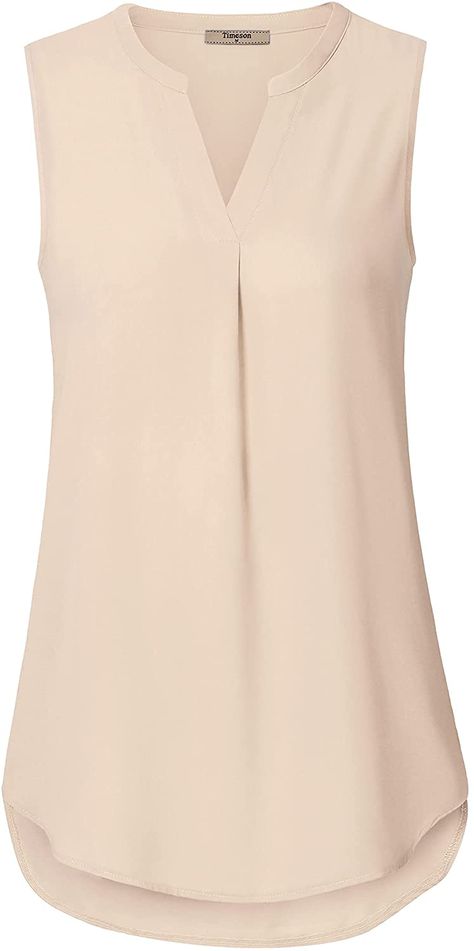 Timeson Ladies Tops and Blouses,Plus Size Chiffon Blouse for Women Casual V Neck Tanks Summer Dress Work Shirts Sleeveless Tunics Tops Business Office Wear Loose Sheer Silk Cami for Leggings XX-L at Amazon Women’s Clothing store V Neck Sleeveless Blouse, Summer Work Dresses, Sleeveless Chiffon Blouse, Ladies Tops Blouses, Fashionable Work Outfit, Sleeveless Tunic Tops, Business Casual Shirts, Blouse Tops, Sleeveless Tunic