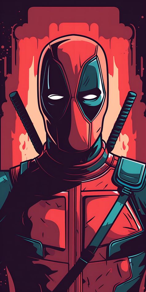 Deadpool Artwork, Marvel Phone Wallpaper, Mobil Mustang, Deadpool Art, Marvel Superheroes Art, Deadpool Wallpaper, Posca Marker, Marvel Artwork, Spiderman Pictures