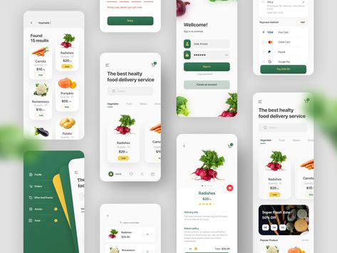 Delivery App Design, Grocery Store Website, Application Interface, Grocery Delivery App, Groceries Shopping, Meal Planning App, Food Order, Wireframe Design, Ui Design Trends