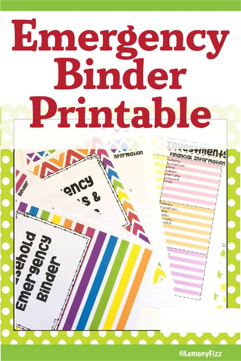 How do you create a family Emergency Binder to help your family track and plan for emergencies? Where do you keep all of your important documents and information? Having it in multiple files or in different locations around the house is a recipe for disaster. Emergency Binder Printables, Household Printables, Pile Of Papers, Binder Printables Free, Family Management, Family Emergency Binder, Organization Binder, Emergency Binder, Emergency Prepardness