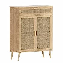 Accent Bathroom, Rattan Storage Cabinet, Accent Floor, Rattan Doors, Modern Sideboard Buffet, Storage Cabinet With Doors, Freestanding Storage Cabinet, Floor Storage, Rattan Storage