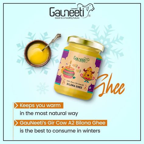 GauNeeti’s Gir Cow A2 Bilona Ghee is definitely what you need this winter. It strengthens immunity, serves as a tonic, improves cardiac health or rather overall health and keeps your body warm. Order yours today! For more details, visit our website: http://www.GauNeeti.in/ Get in touch with us on: +91 940 960 1399 Cardiac Health, Gir Cow, Overall Health, Body Warmer, Ghee, Media Design, Media Post, Social Media Design, Need This