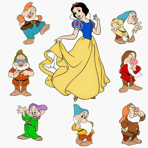 Snow White and the Seven Dwarfs Disneyland Scrapbook, Disneyland Ideas, Snow White Characters, Mario Svg, Snow White 7 Dwarfs, Snow White Birthday Party, Team Costumes, Snow White Seven Dwarfs, Snow White Birthday