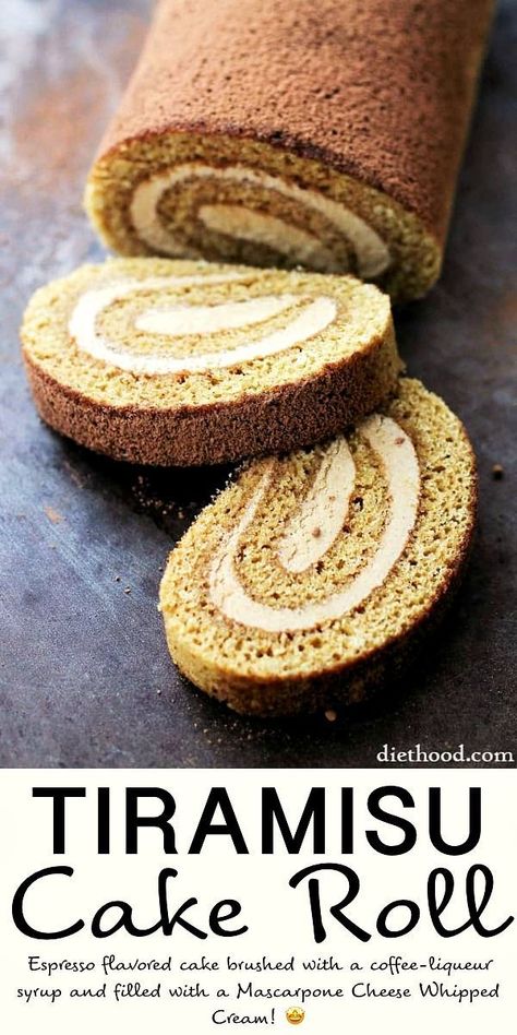 Tiramisu Cake Roll, Tiramisu Cake Recipe, Cake Sponge, Cake Rolls, Cake Roll Recipes, Dream Food, Tiramisu Cake, Gateaux Cake, Oreo Dessert