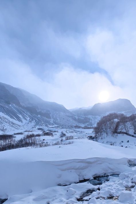 Snow of Changbai Mountain on the Chinese–North Korean border. North Korean