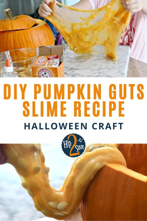 Pumpkin decorating ideas have a whole new meaning when you can repurpose the pumpkin seeds. Make your own homemade pumpkin guts slime using leftover pumpkin seeds. Halloween Slime Recipe, Pumpkin Guts, Halloween Slime, Crafty Morning, Pumpkin Recipe, Halloween Arts And Crafts, Halloween Preschool, Pumpkin Party, Halloween Party Games