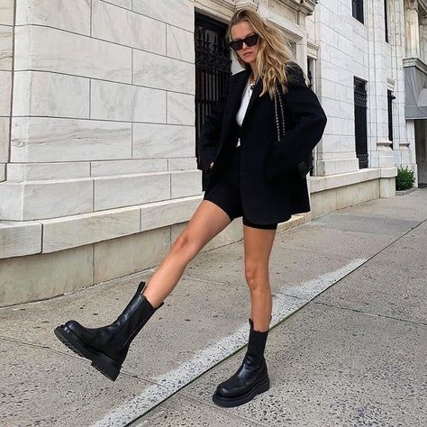 db6ebd0566994d14a1767f14eb6fba81desc53165047ri Mid Calf Boots Outfit, Chelsea Boot Outfits Women, Calf Boots Outfit, Short Boots Outfit, Black Ankle Boots Outfit, Chunky Boots Outfit, Platform Boots Outfit, Combat Boot Outfit, Fall Footwear