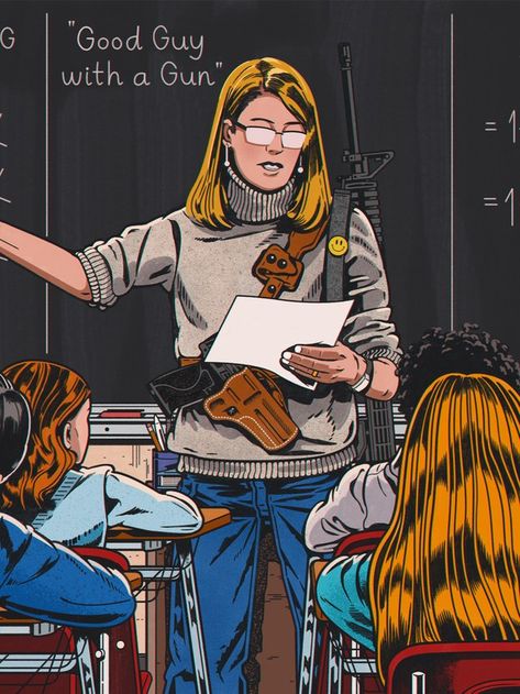 illustration of teacher in classroom with gun slung over her shoulder People Concept Art, Teacher In Classroom, Teachers Illustration, Teacher Images, Cool Basketball Wallpapers, Basketball Wallpapers, Teacher Posters, Cool Basketball, Educational Illustration