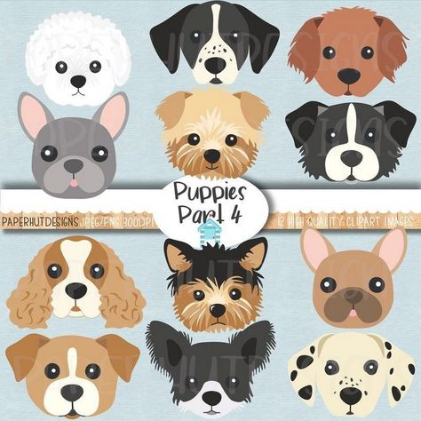 Sticker Stories: Doggy Delight Illustrations Cake Dog, Dog Cupcakes, Sara Kay, Puppy Clipart, Dog Clip Art, Dog Faces, Dog Illustrations, Painted Pebbles, Decorating Cookies