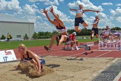 Athletics Long Jump, Long Jump Spikes, Track And Field High Jump, Triple Jump Aesthetic, Long Jump Aesthetic, Hurdle Workouts, Long Jump Track, Track Photography, Track Aesthetic