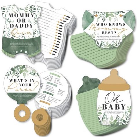 Baby Shower Party Games, Who Knows Mommy Best, Coed Baby Shower, Fun Baby Shower Games, Baby Shower Party Supplies, Baby Shower Activities, Baby Shower Fun, Safari Baby Shower, Oh Baby