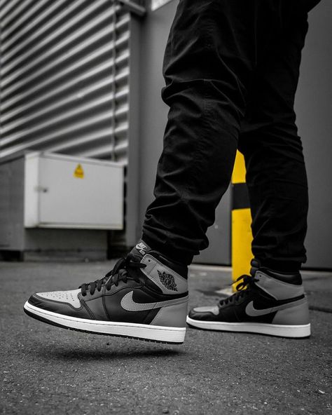 Nike Air Jordan 1 High OG Shadow | Jordan shoes retro, Fashion shoes sneakers, Shoes sneakers jordans Jordan Shoes Style, Jordan 1 Grey, Shoes Wallpaper, Sneaker Outfits, Sneaker Trend, Jordan Outfit, Nike Fashion Shoes, Kicks Shoes, Jordan Shoes Retro