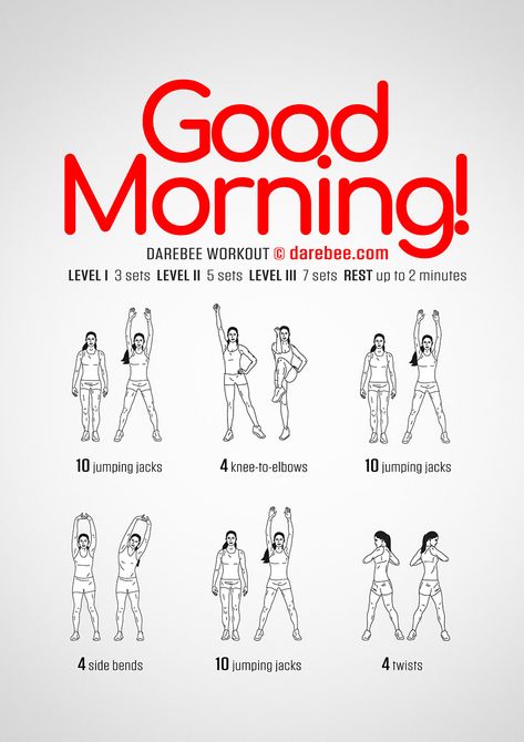 Good Morning! Workout Darebee Morning Workout, Workouts For Morning, Morning Cardio Workout, Good Morning Workouts, Good Morning Workout Exercises, Good Morning Sport, Daily Morning Exercise, Good Morning Workout, Good Morning Exercise